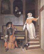 Gabriel Metsu The Cello Player (mk25) France oil painting artist